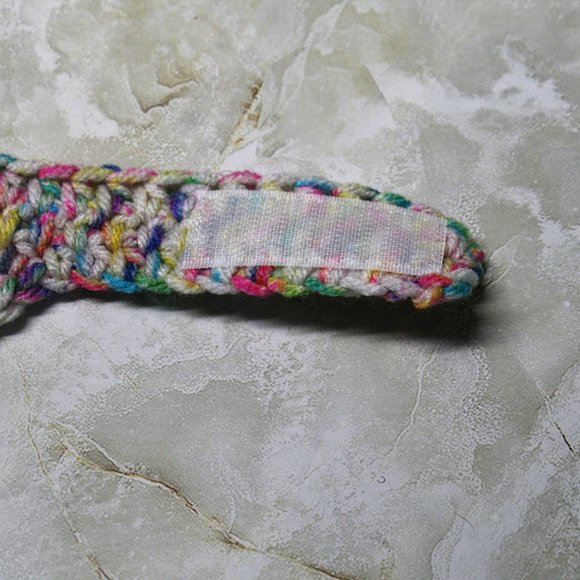 HAND CRAFTED Dog Bandana Crochet Granny Square Retro Party Colorful - Picture 5 of 11